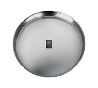Bar Tray 30cm Round Mirrored Finish Stainless Steel Drinks Food Serving Tray