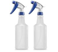 BAR5F Plastic Spray Bottles, Leak Proof, Empty 16 oz. Value Pack of 2 for Chemical and Cleaning Solutions, Adjustable Head Sprayer Fine to Stream