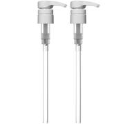 Bar5F Shampoo and Conditioner Pumps for Liter (33.8oz) Bottles Fits 1" inch Bottle Necks 2-Pack (White)