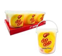 Baraat Dip Dab Candy Floss Tub 6 x 50g Full Box - Lemon and strawberry flavoured spun sugar with popping candy