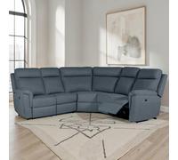 baraboo fabric electric recliner corner sofa in azul