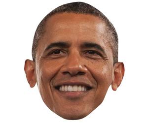 Barack Obama Celebrity Mask, Flat Card Face, Fancy Dress Mask