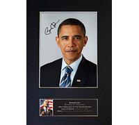 BARACK OBAMA Signed Autograph Mounted Photo Reproduction PRINT A4 Rare Perfect Birthday (297 x 210mm) #366 (Not Framed)