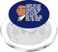 Barack Obama Slogan Change Obama PopSockets PopGrip for MagSafe
