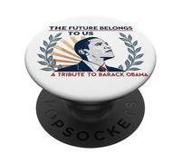 Barack Obama Tribute Art The Future Belongs to Us PopSockets Adhesive PopGrip
