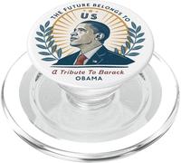 Barack Obama Tribute Art The Future Belongs to Us PopSockets PopGrip for MagSafe