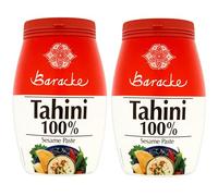 Baracke 100% Sesame Tahini Paste 1kg (2 x 500g), Roasted & Stone Ground Ethiopian Humera Sesame Seeds, All Natural, Kosher, Hallal, Vegan, Gluten Free.