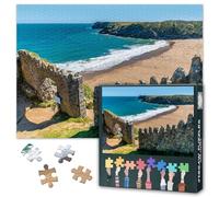 Barafundle Bay Puzzles for Adults 1000 Pieces, Pembrokeshire Coast Jigsaw Puzzles, Adult Puzzle for Adults, Educational Fun Games or Toys for Elders Friends 20X27 INCH