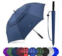 Baraida Golf Umbrella Large 62/68/72 Inch, Extra Large Oversize Double Canopy Vented Windproof Waterproof Umbrella, Automatic Open Golf Umbrella for Men and Women and Family.(62 Inch,Royal/Navy Blue)