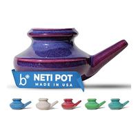 Baraka Handcrafted Ceramic Neti Pot - Sinus Tool for Home - Nose & Nasal Cleaner - Dishwasher Safe - Durable Neti Pot- Food Grade Ceramic Glazes - Lightweight - Made in USA - 10oz (Purple)