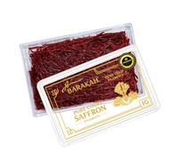 Barakah Premium Spanish Saffron Threads 1g - Pure All-Red Kesar (Safran) for Tea, Rice, Paella & Desserts - High Colouring Strength & Rich Aroma