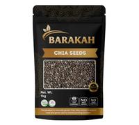 Barakah Raw Chia Seeds 1kg | Natural Chia Seeds | High in Protein & Fibre | Non-GMO & Vegan | Ideal for Smoothies, Chia Pudding, Keto Recipes & Baking