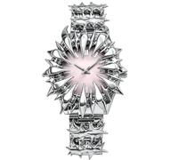 BARAMON Gothic Steampunk Edgy Wristwatch for Men Streetwear Style, Pink