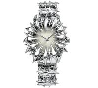 BARAMON Gothic Steampunk Edgy Wristwatch for Men Streetwear Style, Silver, Punk
