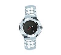 BARAMON Unique Mens Watches Stylish Futuristic Collectible Male Wristwatch Analog Quartz Clock Date Waterproof Fashion Watch for Men, Silver Black, Modern