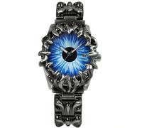 BARAMON Watch for Men Retro Fashion Vintage Wristwatch Casual Gothic Steampunk Quartz Analog Hand Watches Hip Hop Cool Alien Y2K Male Clock, Blue2