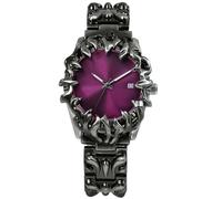 BARAMON Watch for Men Retro Fashion Vintage Wristwatch Casual Gothic Steampunk Quartz Analog Hand Watches Hip Hop Cool Alien Y2K Male Clock, Purple