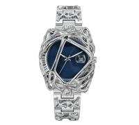 BARAMON Watches for Men Fashion Unique Quartz Watch Hip Hop Rock Punk Wrist Watch Casual Cool Wristwatches Stainless Steel Waterproof Men's Watch for Gift, Blue1