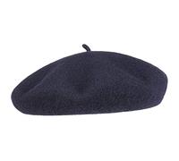 Barascon Beret with Cashmere and Lining for Ladies/Men - Made in Europe - Diameter About 26 cm, Beret Made of Wool and Viscose - French Basque with Lining Plate for Summer/Winter Navy 62 cm