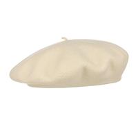 Barascon Women’s Beret with Cashmere - One Size (Approx. 55-60 cm) - Made in The EU - Women’s Wool Beret in French Wool hat - Autumn/Winter Beret Cream White One Size