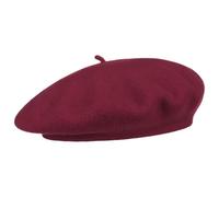 Barascon Women’s Beret with Cashmere - One Size (Approx. 55-60 cm) - Made in The EU - Women’s Wool Beret in French Wool hat - Autumn/Winter Beret Bordeaux One Size