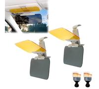 BARASH 2 in 1 Car Anti-Glare Sun Visor, Universal, Gray & Yellow, PVC, 12.5in x 5.4in, 3.5pcs