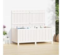 BaraSh Garden Storage Box White 147x68x64 cm Solid Wood Pine,Deck Boxes,Garden Storage Box,Patio Storage Box