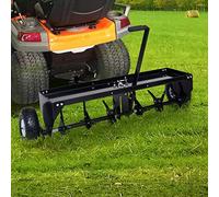 BaraSh Lawn Aerator for Ride-on Mower Weeder Tractor, Lawn Grass Rake Dethatcher for Outdoor Backyard, Metal Gardening Tool,Lawn Aerator for Ride-on Mower 102 cm