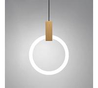 BARASH Nordic Creative LED Chandelier Acrylic Single Head Circles Hanging Lamp Bedroom Bedside Single Head Pendant Light Modern Simple Restaurant Bar Decor Drop Light