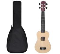 BaraSh Soprano Ukulele with Bag- Great for Schools and Beginners,Soprano Ukulele Set with Bag for Kids Light Wood 23"