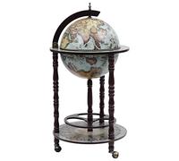 BaraSh TableT O P Globe Drinks Cabinet, Retro Style Bar Wine Stand, Liquor Whisky Alcohol Beverage Glass Bottle Holder for Home Restaurant Dining Room Living Room,Globe Bar Wine Stand Eucalyptus Wood