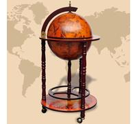BaraSh TableT O P Globe Drinks Cabinet, Retro Style Bar Wine Stand, Liquor Whisky Alcohol Beverage Glass Bottle Holder for Home Restaurant Dining Room Living Room,Globe Bar Wine Stand Eucalyptus Wood