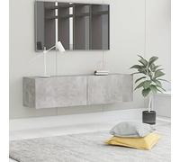 BaraSh TV Cabinet Concrete Grey 120x30x30 cm Engineered Wood,Fireplace Tv Stand,Luxury Tv Stand Cabinet,Gloss Tv Units