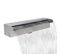 BaraSh Waterfall Pool Fountain,Waterfall Spillway Blade, Complete Waterfall & Stream Kits for Outdoor Garden Pool Water Features,Rectangular Waterfall Pool Fountain Stainless Steel 45 cm