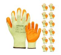 Baratec Pack of 12 Work Gloves, Latex Gloves, Mens Womens, Size 8/M