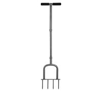 BARAYSTUS Manual Lawn Aerator, Height-Adjustable Lawn Aerator Spike for Compacted Soils and Lawns, Hand Aerator with 4 Spikes