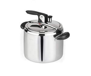 Barazzoni 52604500708010 Ameli Pressure Cooker, Diameter 22 cm, Capacity 7 litres, 18/10 Stainless Steel, Made in Italy, ø22cm, 7.0L, Steel and Black