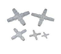 Barb Connector， 1/5/10pcs 2.4-12.7mm PP Plastic Pipe Connectors Aquarium Fish Tank Tube Hose Connector(5pcs,11.1mm)