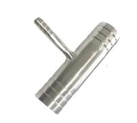 Barb Fitting 304 Stainless Steel Barb Hose, Center Hosetail Connector Coupler Fitting, Reducer Tee 3 Ways Splitter 1pc(16x10x16mm)
