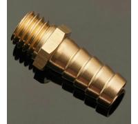 Barb Hose Connector Fittings， 1psc Copper Pipe Fitting Hose Barb Tail Metric Male Thread Connector 6-16mm M6-M14(M12x1.75,16mm)