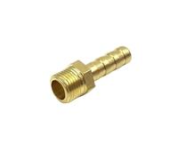 Barb Hose Connector Fittings， Pack of 2 Brass Pagoda Hose Barb Connector 6-25mm ID 1/8-3/4 Inch BSP Male Thread(Pc,8MM BARB-1/4)