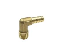 Barb Hose Connector Fittings， Pack of 2 Brass Pagoda Hose Barb Connector 6-25mm ID 1/8-3/4 Inch BSP Male Thread(Pl,10MM BARB-3/8)