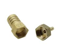 Barb Pipe Joint 6mm 8mm 10mm 12mm 14mm 16mm 19mm Hose Barb Tail 1/2" Male Female Connector Joint Copper Coupler Adapter,1 PC Female Thread 1I2,6mm