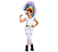 Barb Rainbow Deluxe Costume for Kids with Headpiece, Trolls World Tour, Size Small (4-6x)