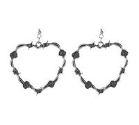 Barb Wire Barbwire Heart Earring Earrings Acrylic Studs Petal Black Knife Skeleton Hand Rose Long Drop Pink Red Flower Gold Fruit Halloween Bones Spooky Ghost Goth Gothic Wicca Pagan Garden Red Party