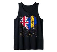 Barbadian British Roots Idea For Women UK Bajan Flag Themed Tank Top