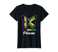Barbados and Jamaica Mix Half Jamaican Bajan Roots T-Shirt