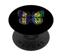Barbados and Vincent Mix Butterfly Half Bajan Vincentian PopSockets Adhesive PopGrip