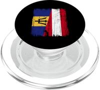 Barbados Austria Half Flag Barbadian Austrian Heritage PopSockets PopGrip for MagSafe