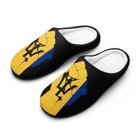 Barbados Barbadians Fist Women's Warm Slippers Non-Slip Rubber Cotton Winte Shoes for Indoor Outdoor